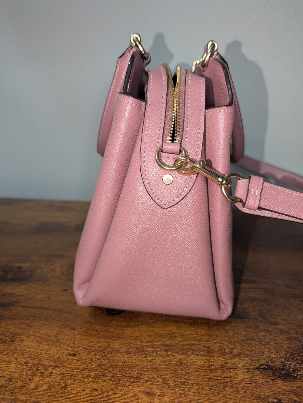 Coach Pink Satchel with Gold Hardware - Picture 6 of 11